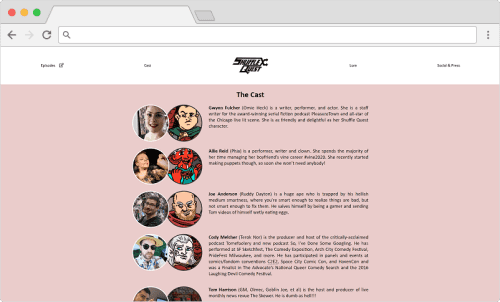 Shuffle Quest Podcast website